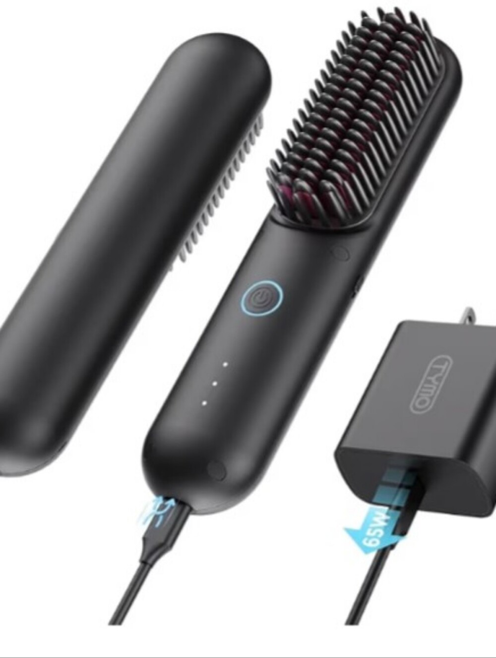 Electric Plug-in Hair Styling Brush - Black